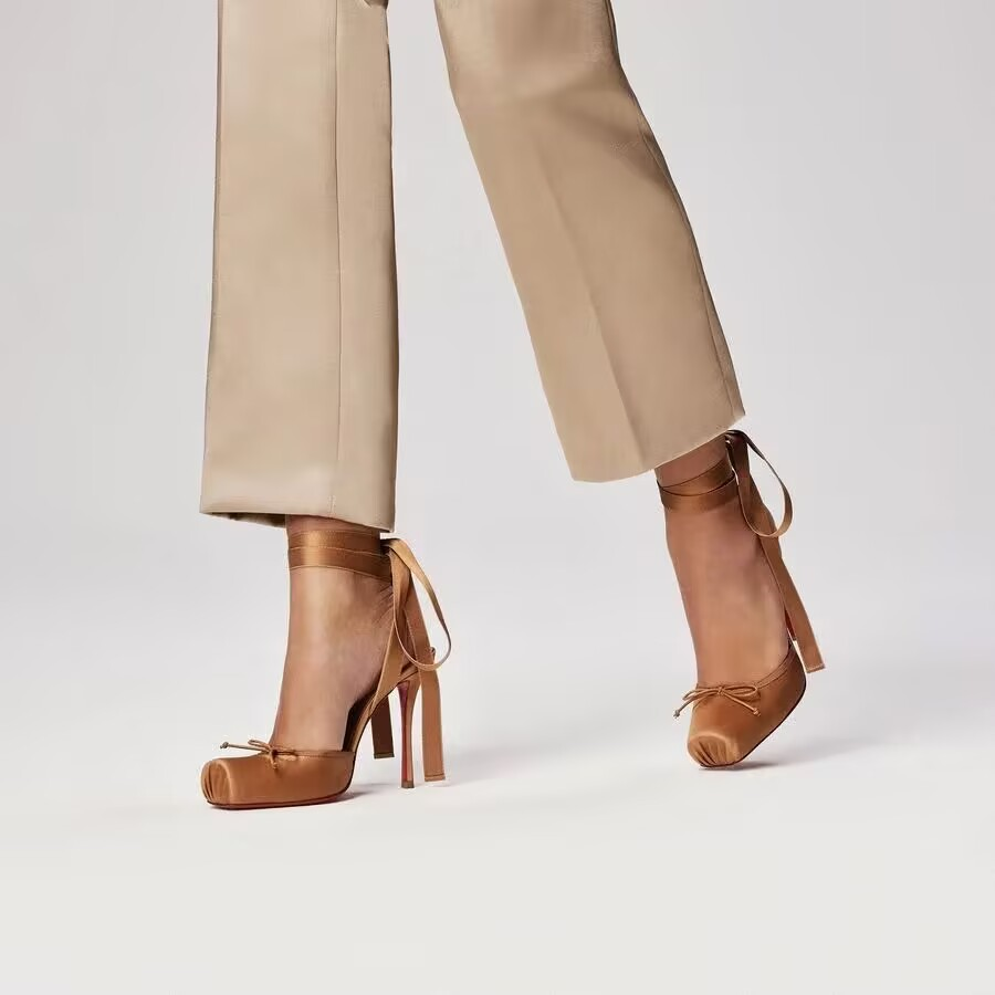 Women Shoes Ysl - 2026年レディース新作夏用スクエアサテンハイヒールサンダル、アンクルストラップ付き、ファッショナブルなパーティーや宴会用バレエハイヒール