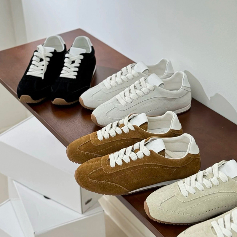 Women Shoes Store - ユニセックスレディースカジュアルシューズ本革スエードスニーカーメンズレースアップウォーキングシューズホワイトシューズスタイルデザイナーレディースシューズ