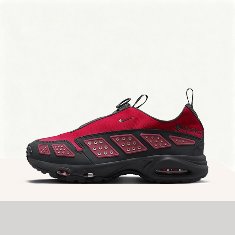 Women Shoes Running Nike - ナイキ エア マックス SNDR: スタイリッシュ、ファッショナブル、ユニーク、快適、耐久性があり、女性向けのレッドカラーのロートップ カジュアル