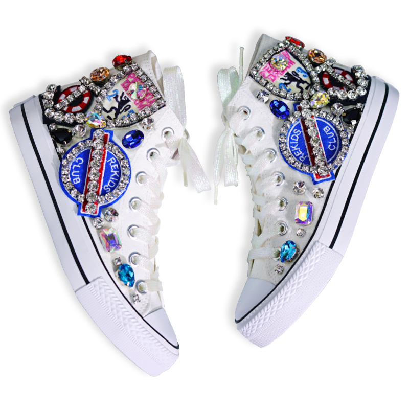 Women Shoes Ysl - 女性用キャンバスシューズ,手作りスニーカー,フラットソール,加硫,カジュアル,クラシックデザイナーブランド,ダイヤモンド