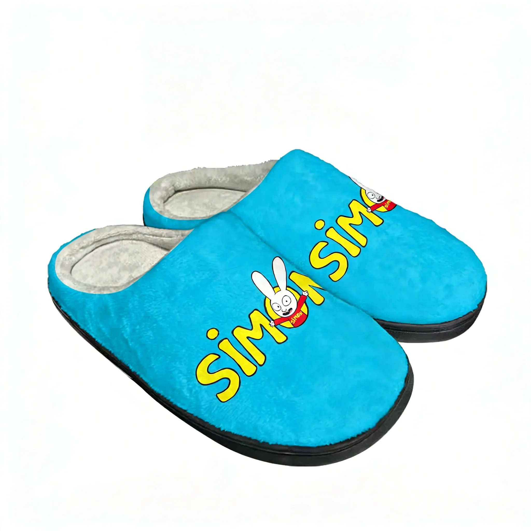 Women Shoes Logo - サイモンロゴパターンバニー漫画ホームコットンスリッパメンズレディース軽量ぬいぐるみ寝室高品質カスタマイズされたDIY靴ギフト