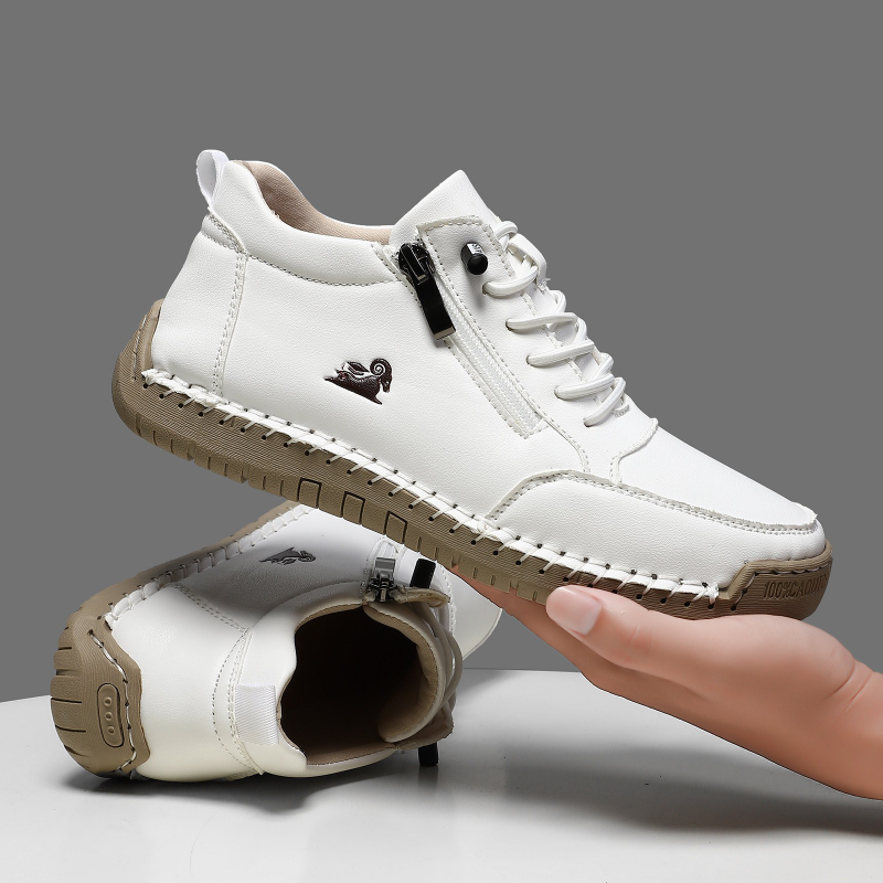 Women Shoes Store - 女性用スニーカー手作りレザーカジュアルシューズアウトドアソフトスポーツシューズ男性用クラシック滑り止めレザーシューズ Zapatos De Mujer