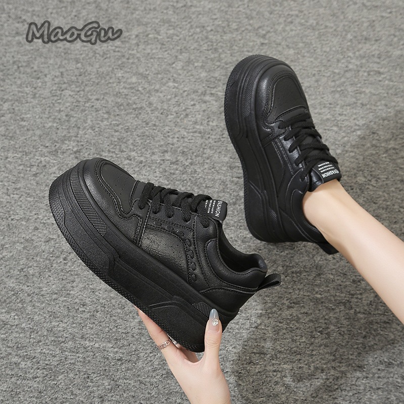 身長を伸ばすプラットフォーム ホワイトスニーカー 女性用 レ - Women Shoes Store のレビューと価格