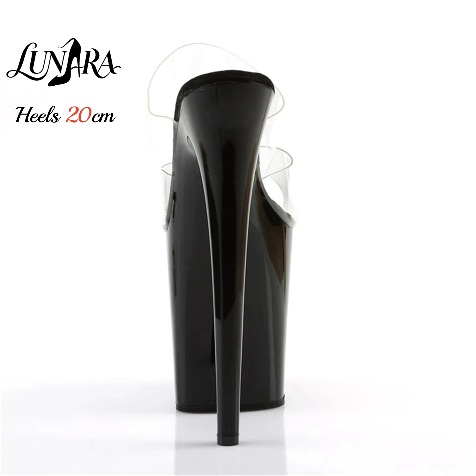 20 センチメートルクリア PVC ストラップ付き超高プラッ - Strappy Heeled Sandals のレビューと価格
