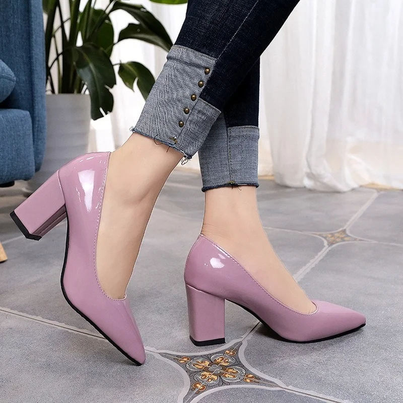 ハイヒールの靴の女性 2024 尖った浅い口の靴女性の厚いか - Women Shoes Ysl のレビューと価格
