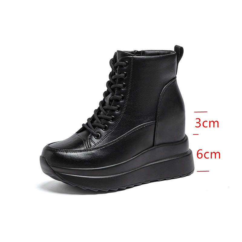 XMWRLW 本革女性秋の靴隠しヒール白黒スニーカー女性のた - Women Shoes Store のレビューと価格