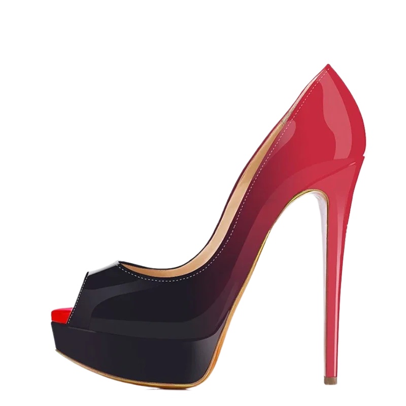 女性スティレットセクシーなパンプス 14 センチメートル非常 - Patent Leather Pump のレビューと価格