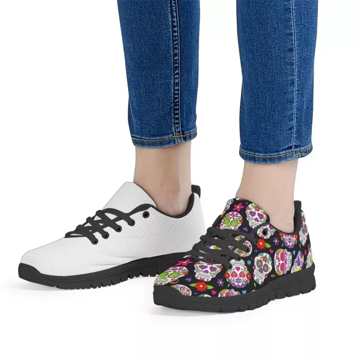 カスタムシューズ ブラックソール フラットシューズ レディー - Women Shoes Logo のレビューと価格
