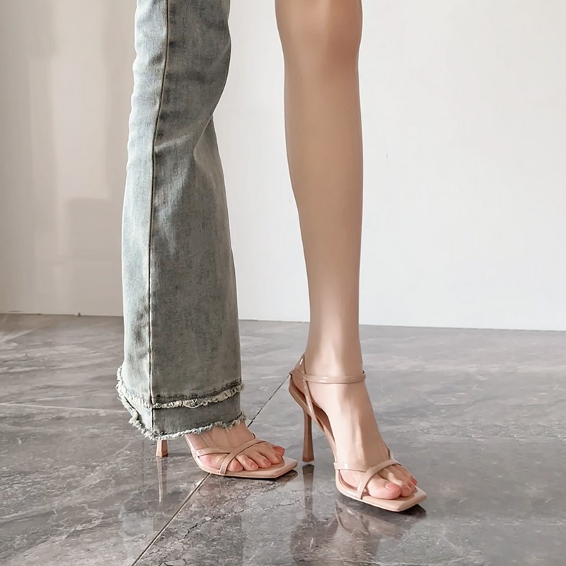 スティレットサンダル レディース シャ ワンワードストラップ - Strappy Heeled Sandals のレビューと価格